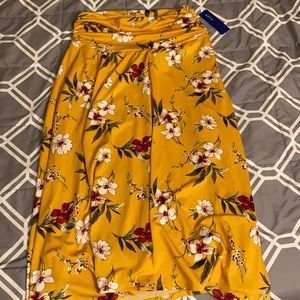 Apt. 9 Yellow Floral Skirt